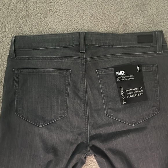 NWT PAIGE VERDUGO ANKLE MID RISE ULTRA SKINNY JEANS SIZE 31 - Picture 5 of 6